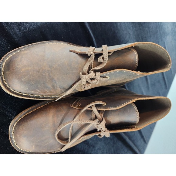 Clarks bushacre 2 beeswax mens brown leather boots size 7m - Picture 8 of 10
